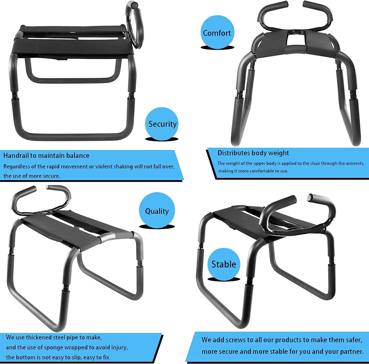 Pure Adore™ Deluxe Stool with Handles